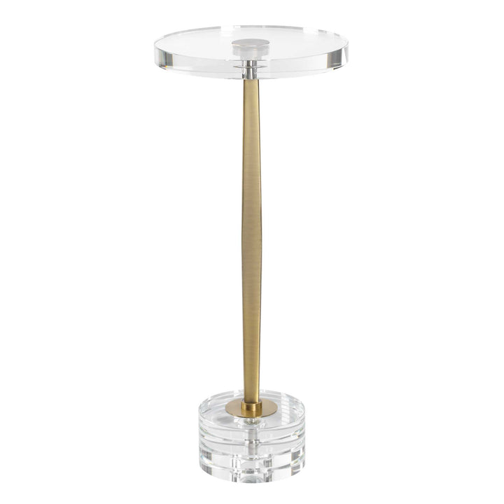 American Home Furniture Uttermost Groove Crystal Drink Table