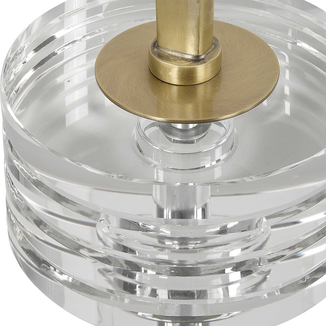 American Home Furniture Uttermost Groove Crystal Drink Table