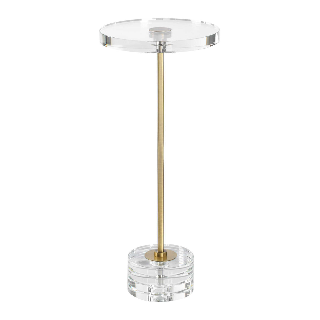 American Home Furniture Uttermost Groove Crystal Drink Table