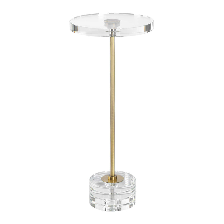 American Home Furniture Uttermost Groove Crystal Drink Table