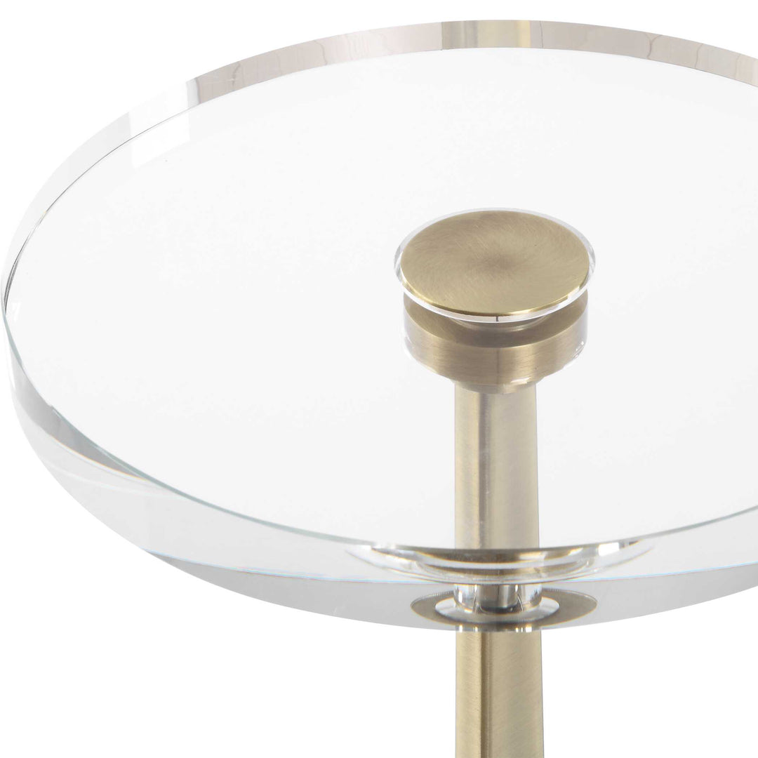 American Home Furniture Uttermost Groove Crystal Drink Table