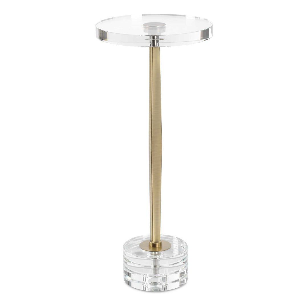 American Home Furniture Uttermost Groove Crystal Drink Table