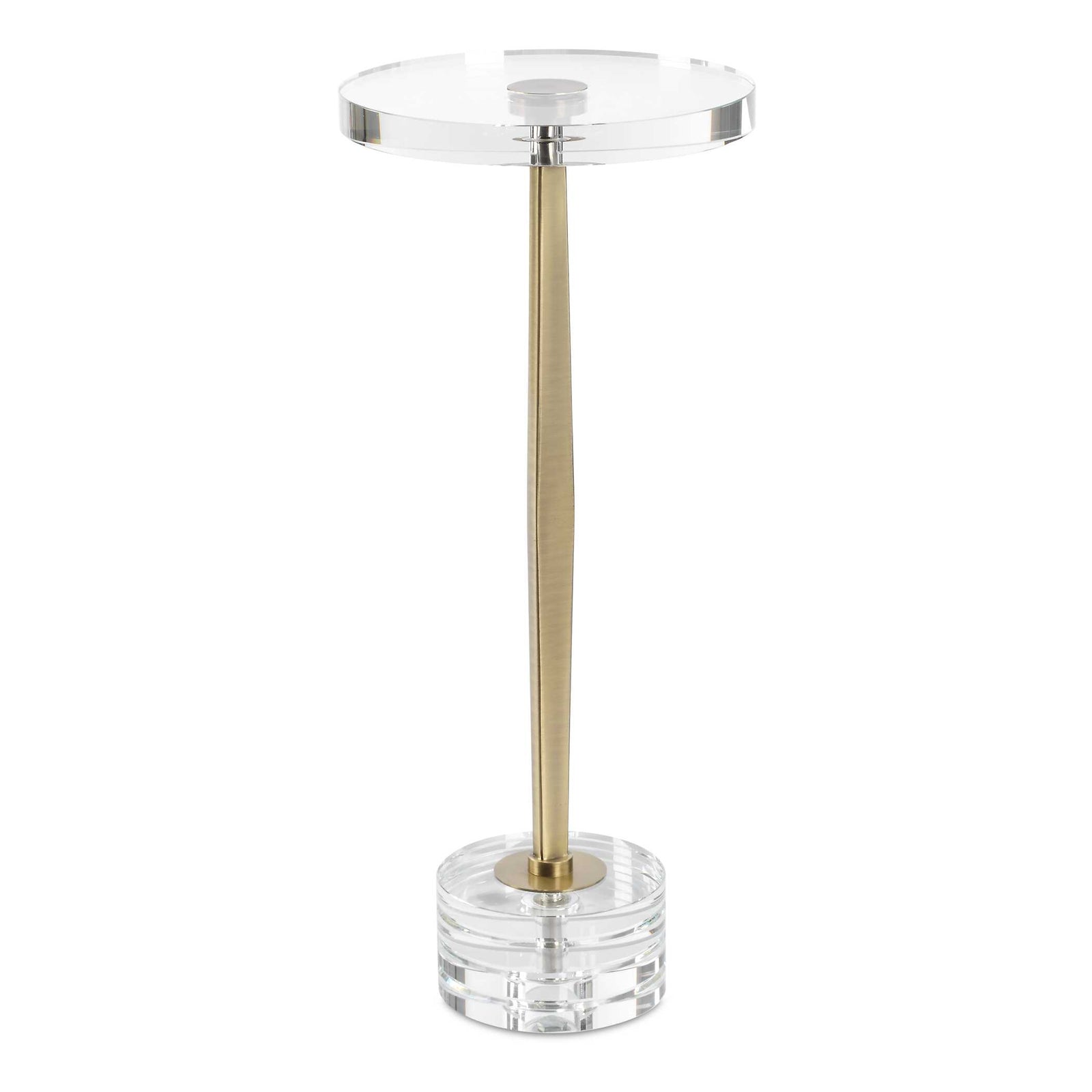 American Home Furniture Uttermost Groove Crystal Drink Table