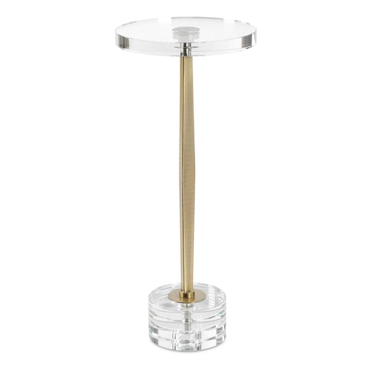 American Home Furniture Uttermost Groove Crystal Drink Table