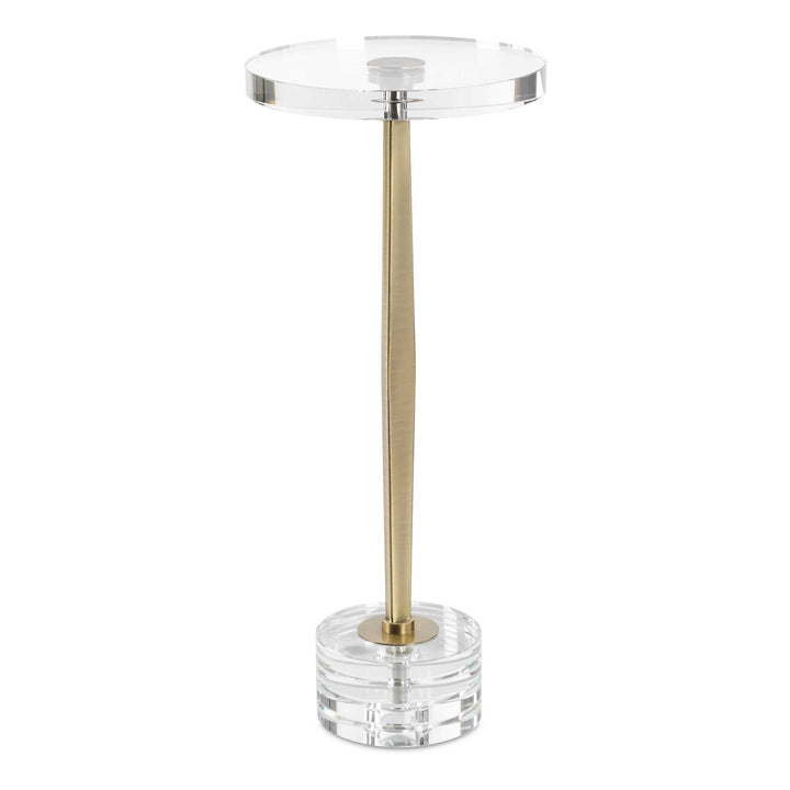 American Home Furniture Uttermost Groove Crystal Drink Table