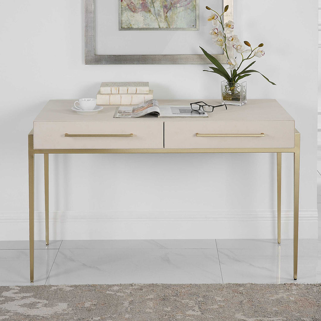 American Home Furniture Uttermost Jewel Modern White Desk