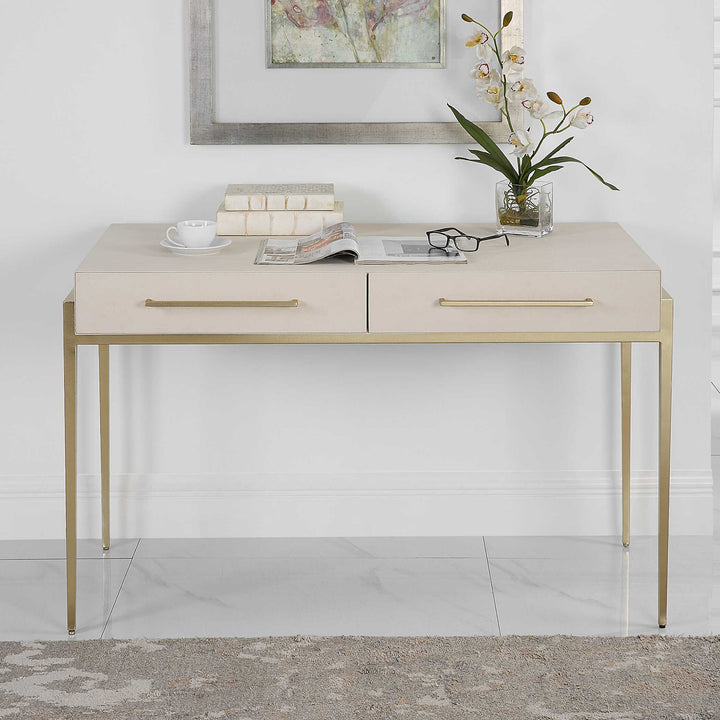 American Home Furniture Uttermost Jewel Modern White Desk