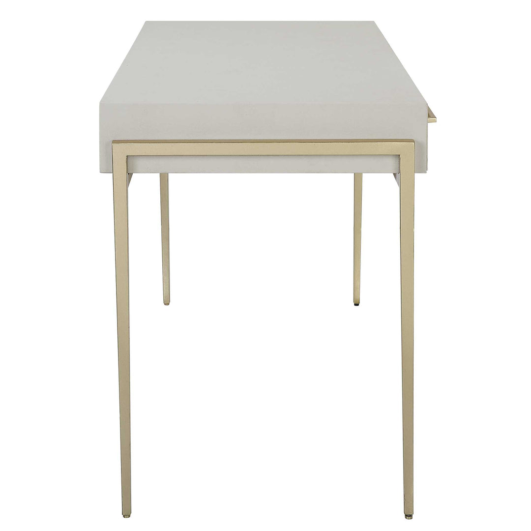 American Home Furniture Uttermost Jewel Modern White Desk