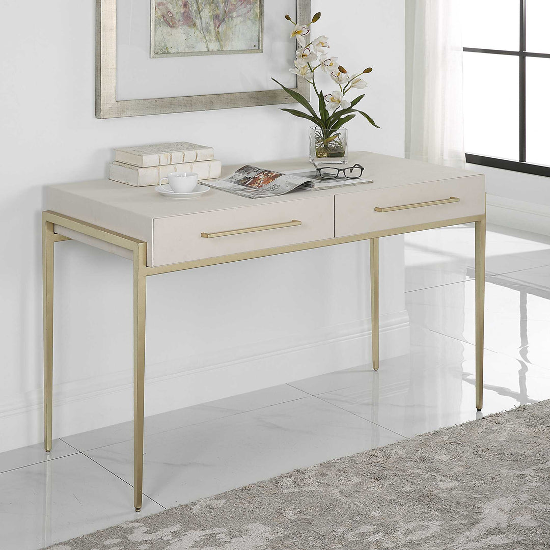 American Home Furniture Uttermost Jewel Modern White Desk