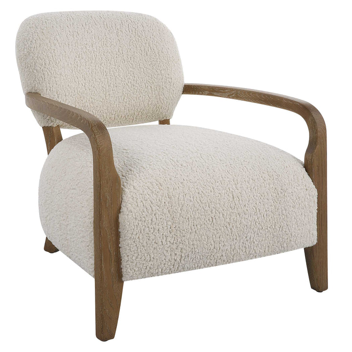 American Home Furniture Uttermost Telluride Natural Shearling Accent Chair