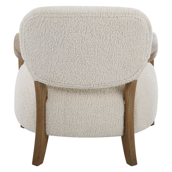 American Home Furniture Uttermost Telluride Natural Shearling Accent Chair