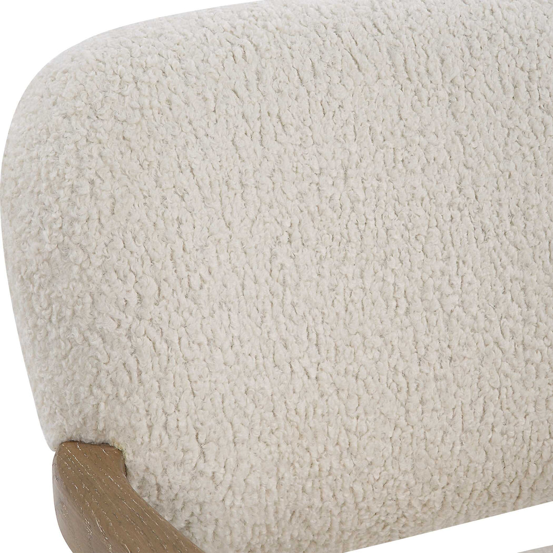 American Home Furniture Uttermost Telluride Natural Shearling Accent Chair