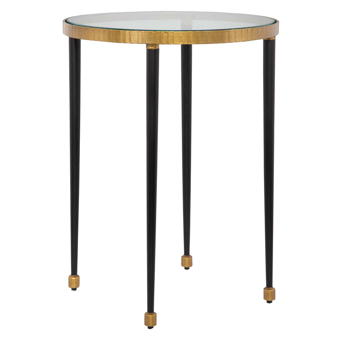American Home Furniture Uttermost Stiletto Antique Gold Side Table