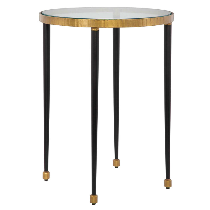 American Home Furniture Uttermost Stiletto Antique Gold Side Table