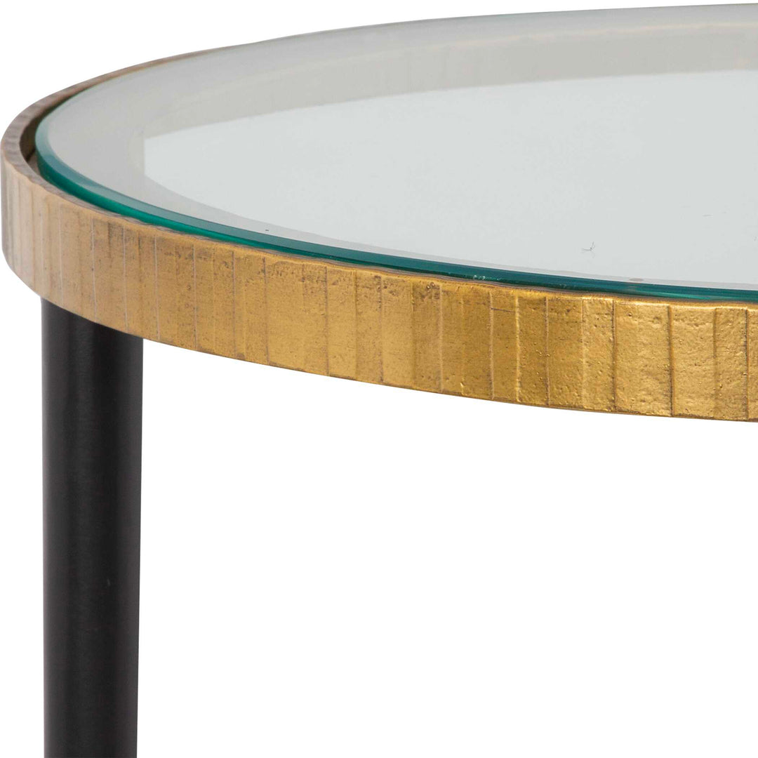 American Home Furniture Uttermost Stiletto Antique Gold Side Table