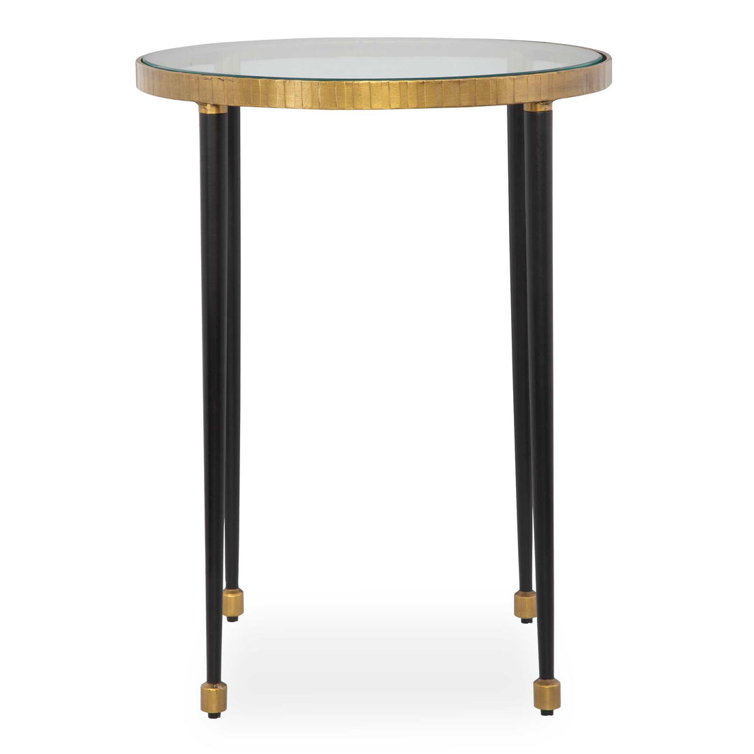 American Home Furniture Uttermost Stiletto Antique Gold Side Table