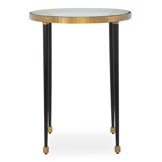 American Home Furniture Uttermost Stiletto Antique Gold Side Table