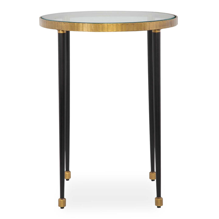 American Home Furniture Uttermost Stiletto Antique Gold Side Table