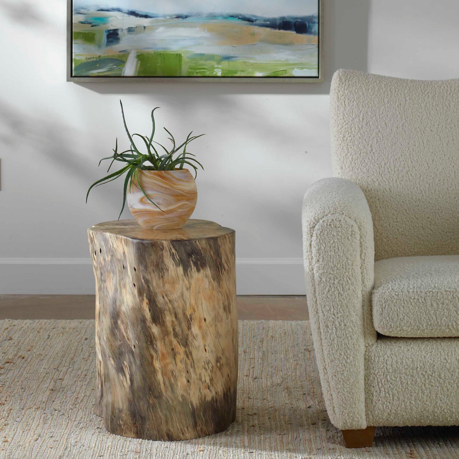 American Home Furniture Uttermost Habitat Natural Accent Stool