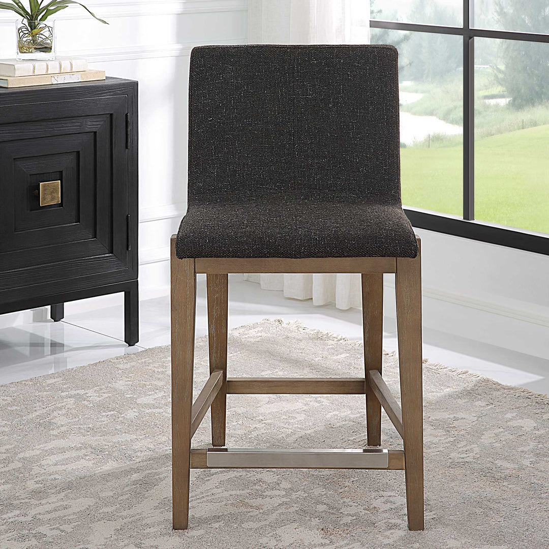 American Home Furniture Uttermost Klemens Chocolate Counter Stool