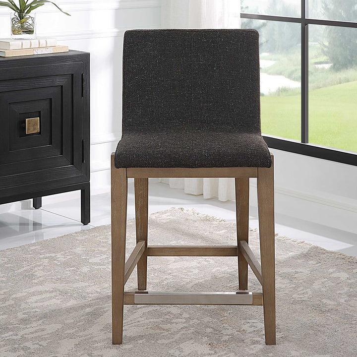 American Home Furniture Uttermost Klemens Chocolate Counter Stool