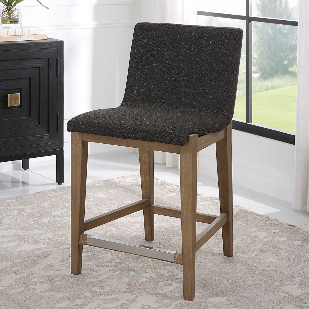 American Home Furniture Uttermost Klemens Chocolate Counter Stool