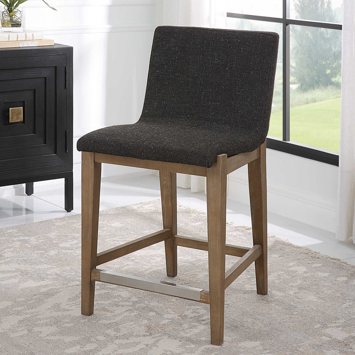 American Home Furniture Uttermost Klemens Chocolate Counter Stool