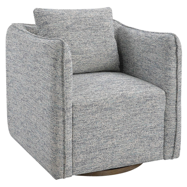 American Home Furniture Uttermost Corben Blue Swivel Chair