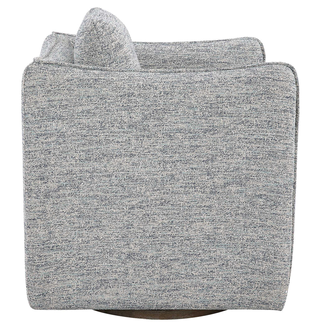 American Home Furniture Uttermost Corben Blue Swivel Chair