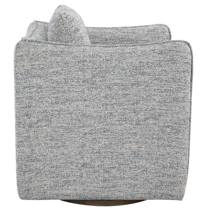 American Home Furniture Uttermost Corben Blue Swivel Chair