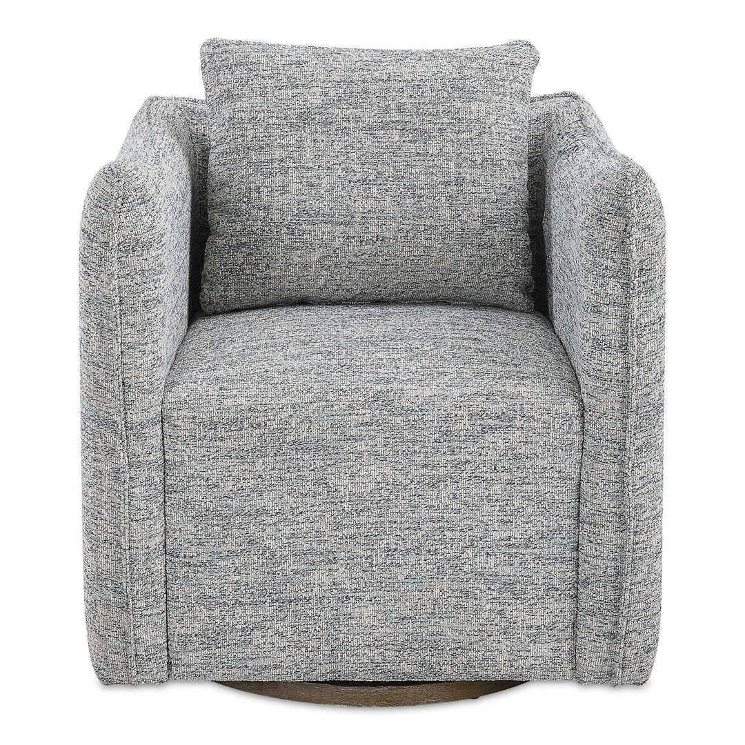 American Home Furniture Uttermost Corben Blue Swivel Chair