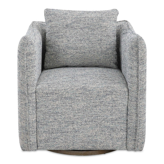 American Home Furniture Uttermost Corben Blue Swivel Chair