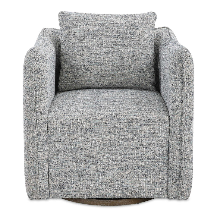 American Home Furniture Uttermost Corben Blue Swivel Chair