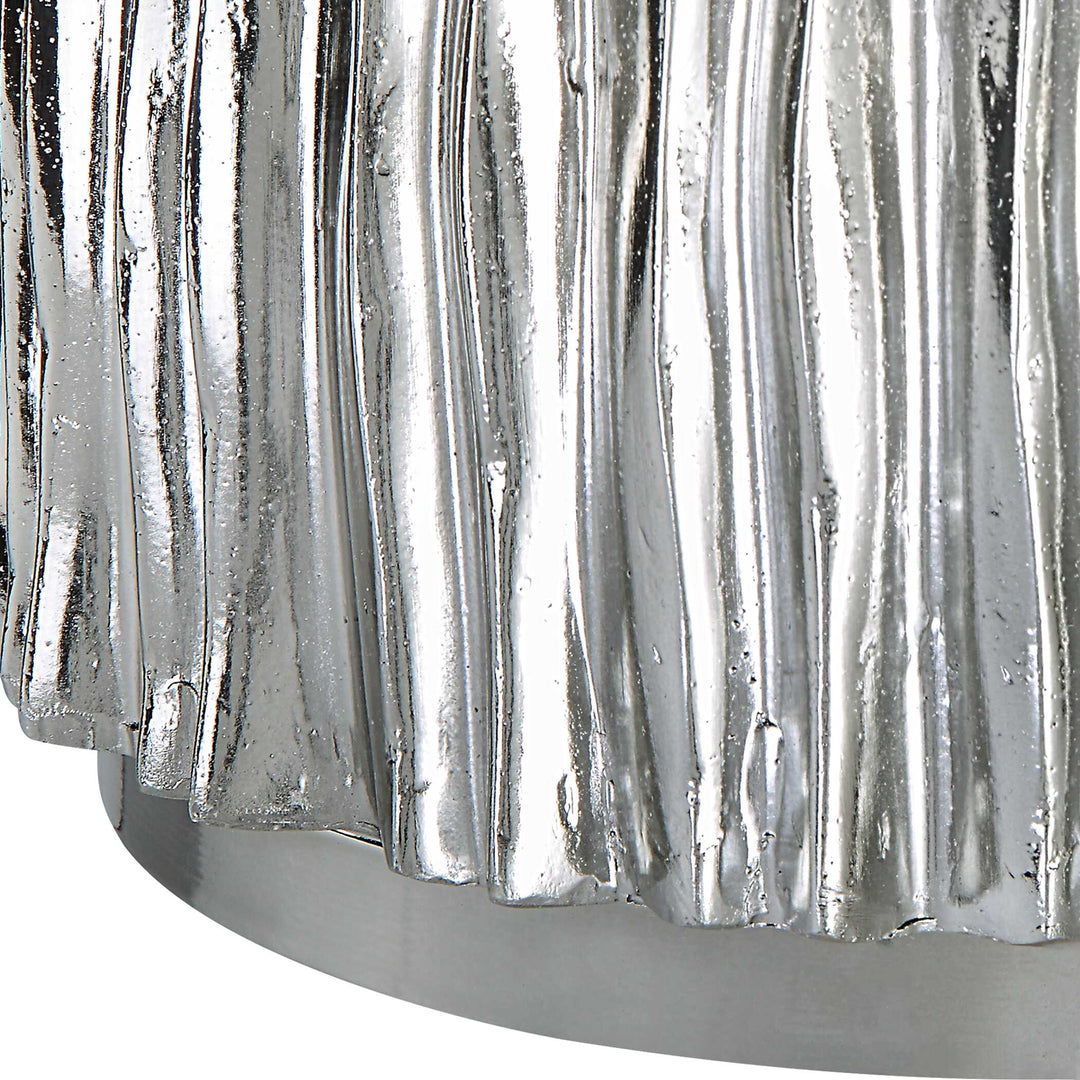 American Home Furniture Uttermost Echo Modern Nickel Drink Table