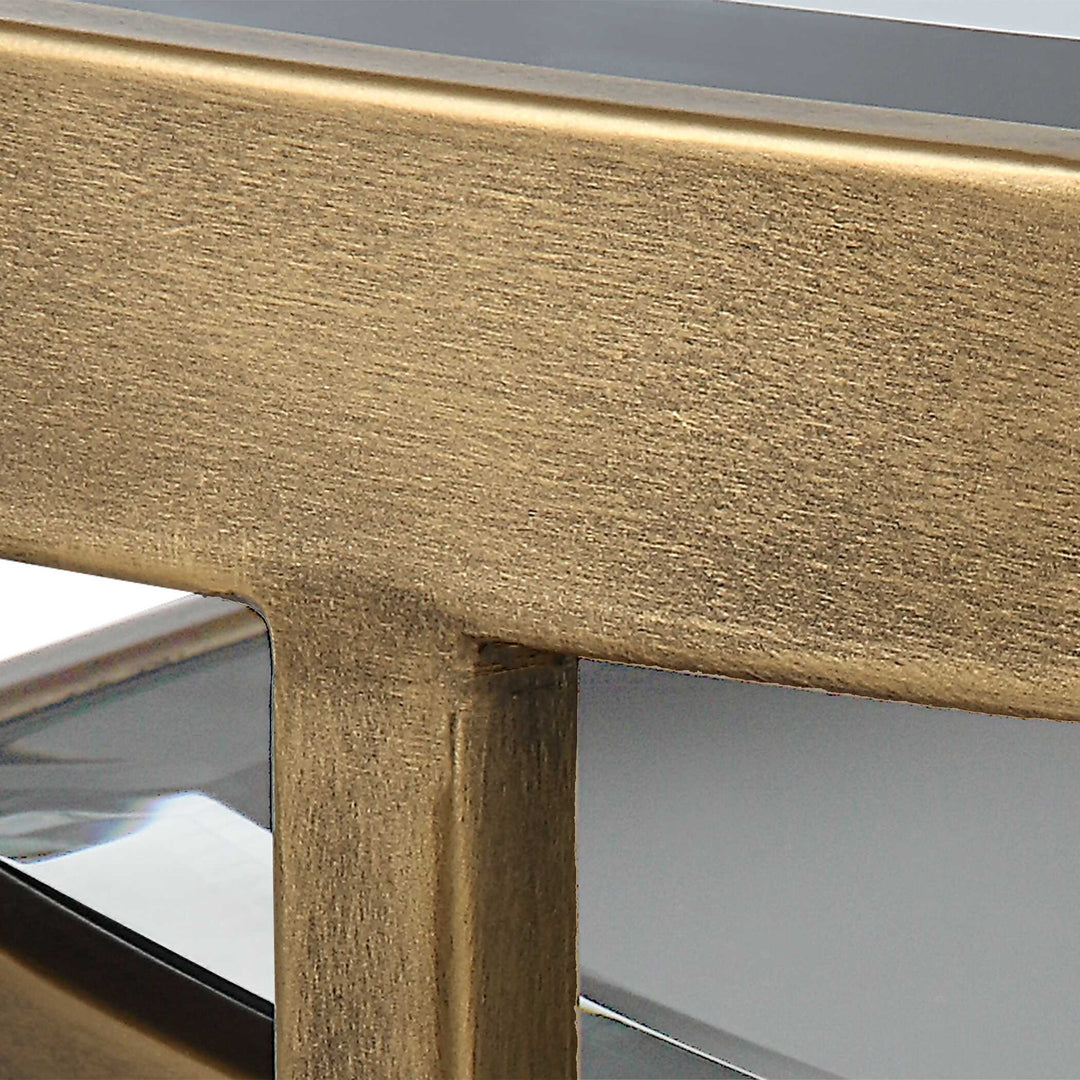 American Home Furniture Uttermost Vista Gold Nesting Tables Set Of 2