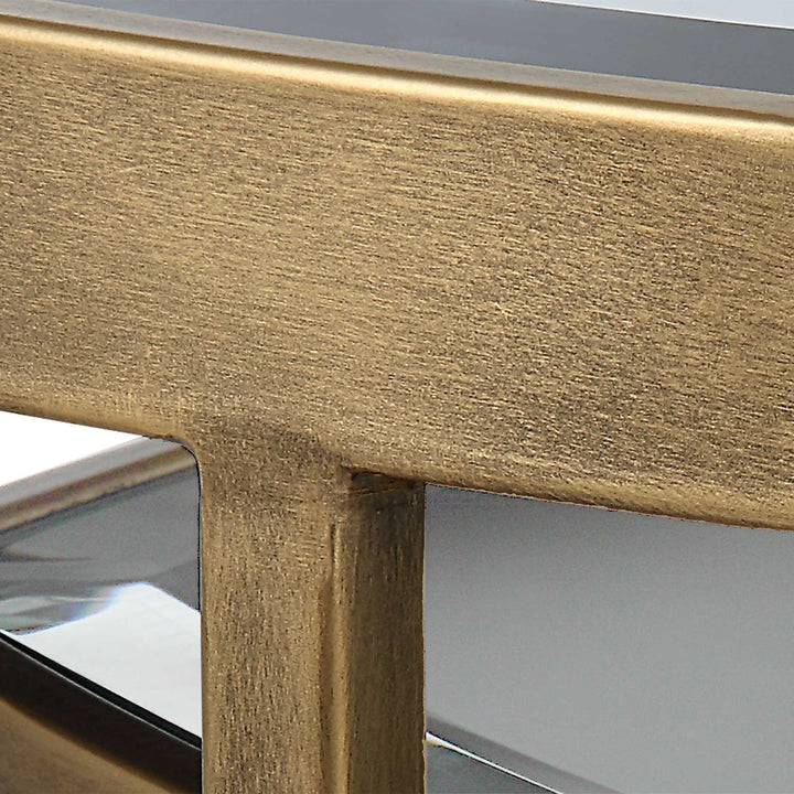American Home Furniture Uttermost Vista Gold Nesting Tables Set Of 2