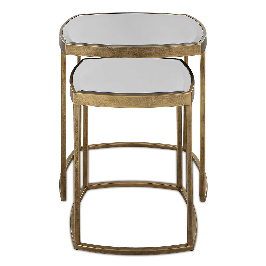 American Home Furniture Uttermost Vista Gold Nesting Tables Set Of 2