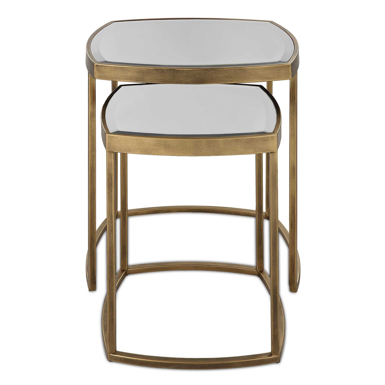 American Home Furniture Uttermost Vista Gold Nesting Tables Set Of 2
