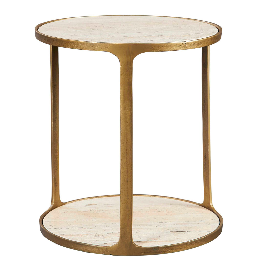 American Home Furniture Uttermost Clench Brass Side Table