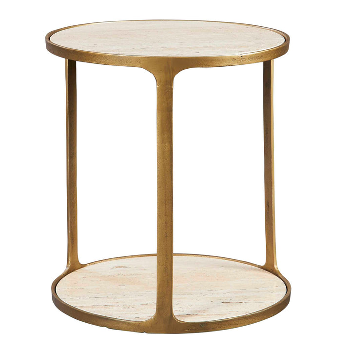 American Home Furniture Uttermost Clench Brass Side Table