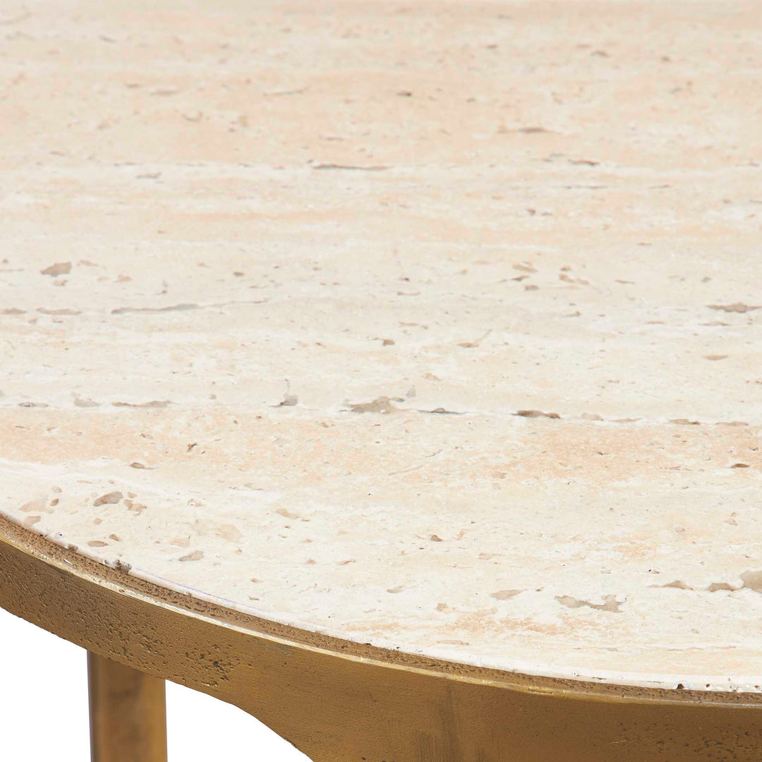 American Home Furniture Uttermost Clench Brass Side Table