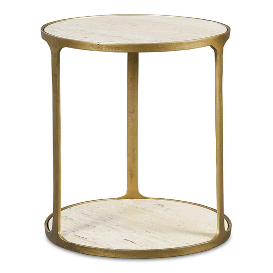 American Home Furniture Uttermost Clench Brass Side Table