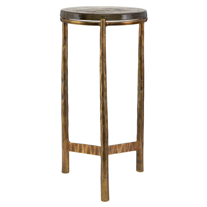 American Home Furniture Uttermost Eternity Brass Accent Table