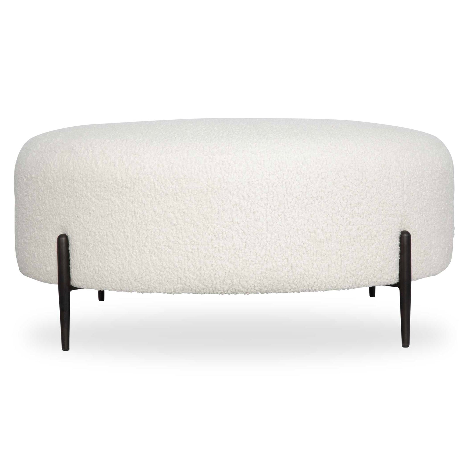 American Home Furniture Uttermost Arles Large Plush White Ottoman