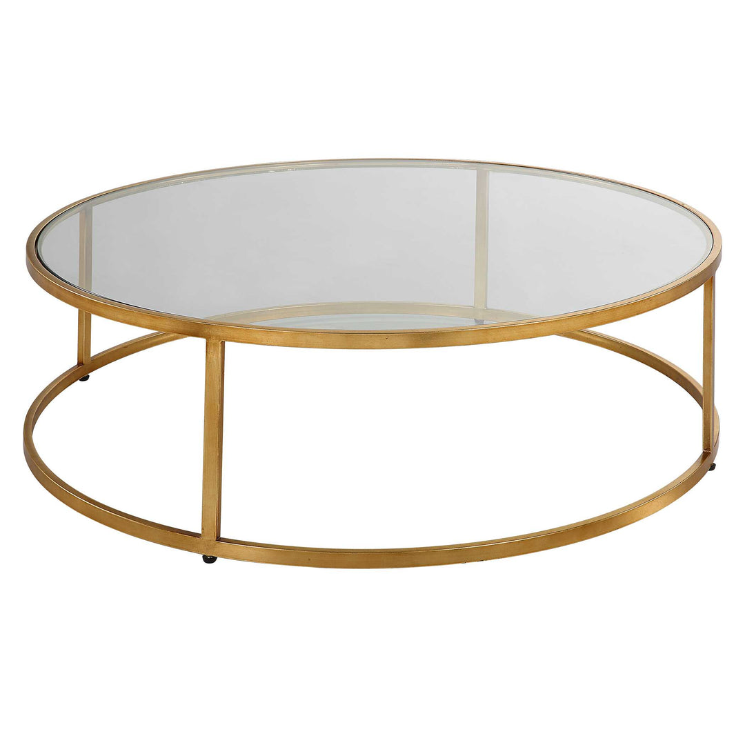 American Home Furniture Uttermost Radius Modern Circular Coffee Table
