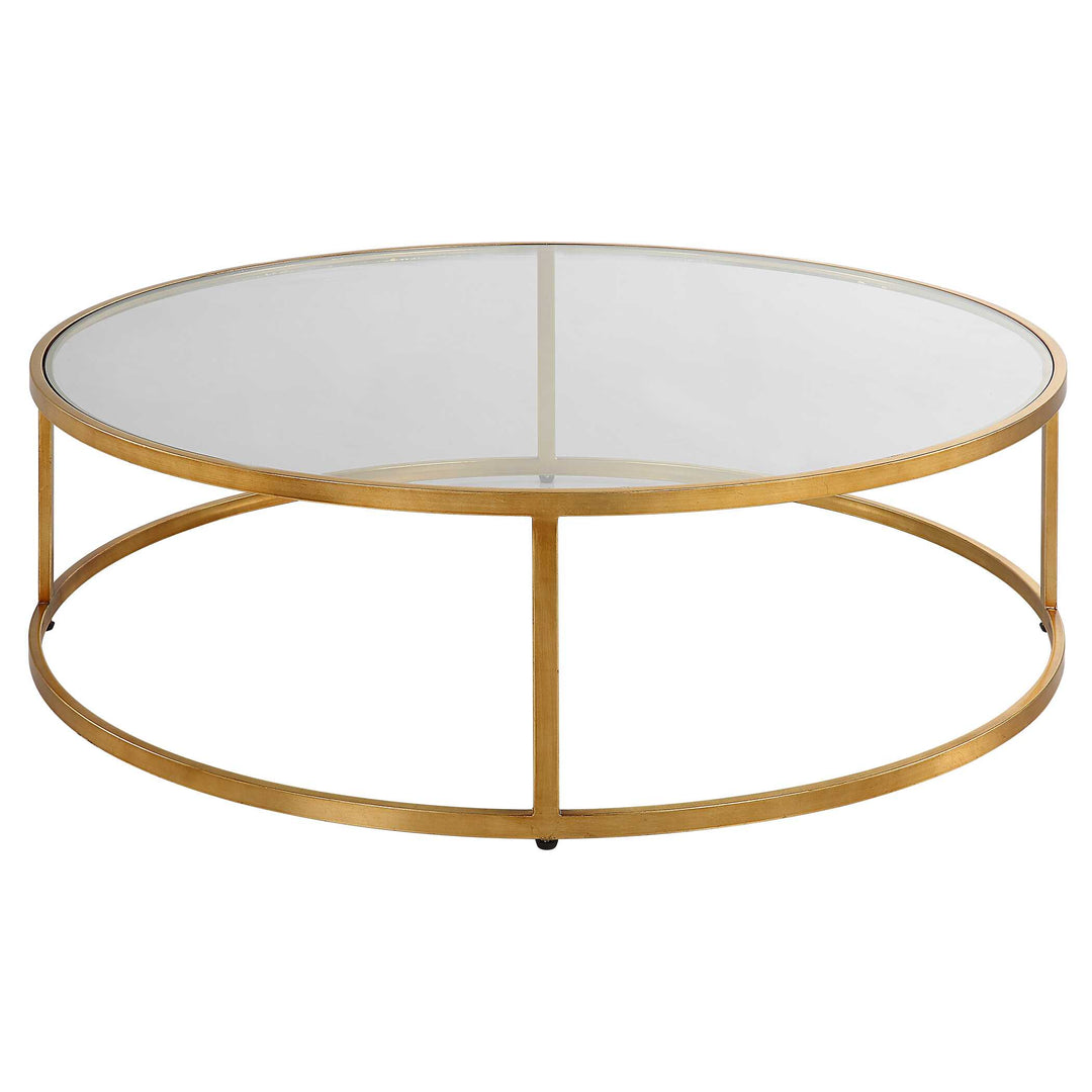 American Home Furniture Uttermost Radius Modern Circular Coffee Table