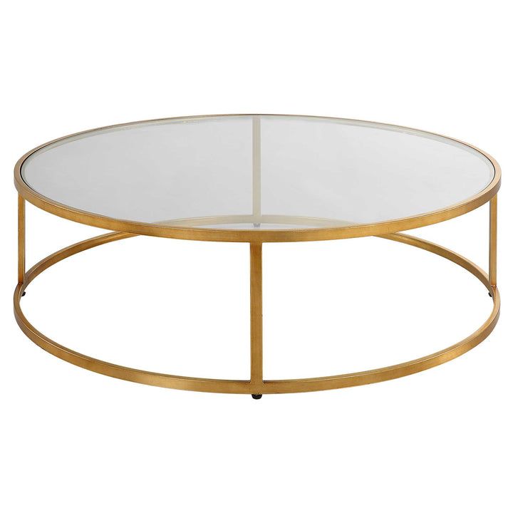 American Home Furniture Uttermost Radius Modern Circular Coffee Table