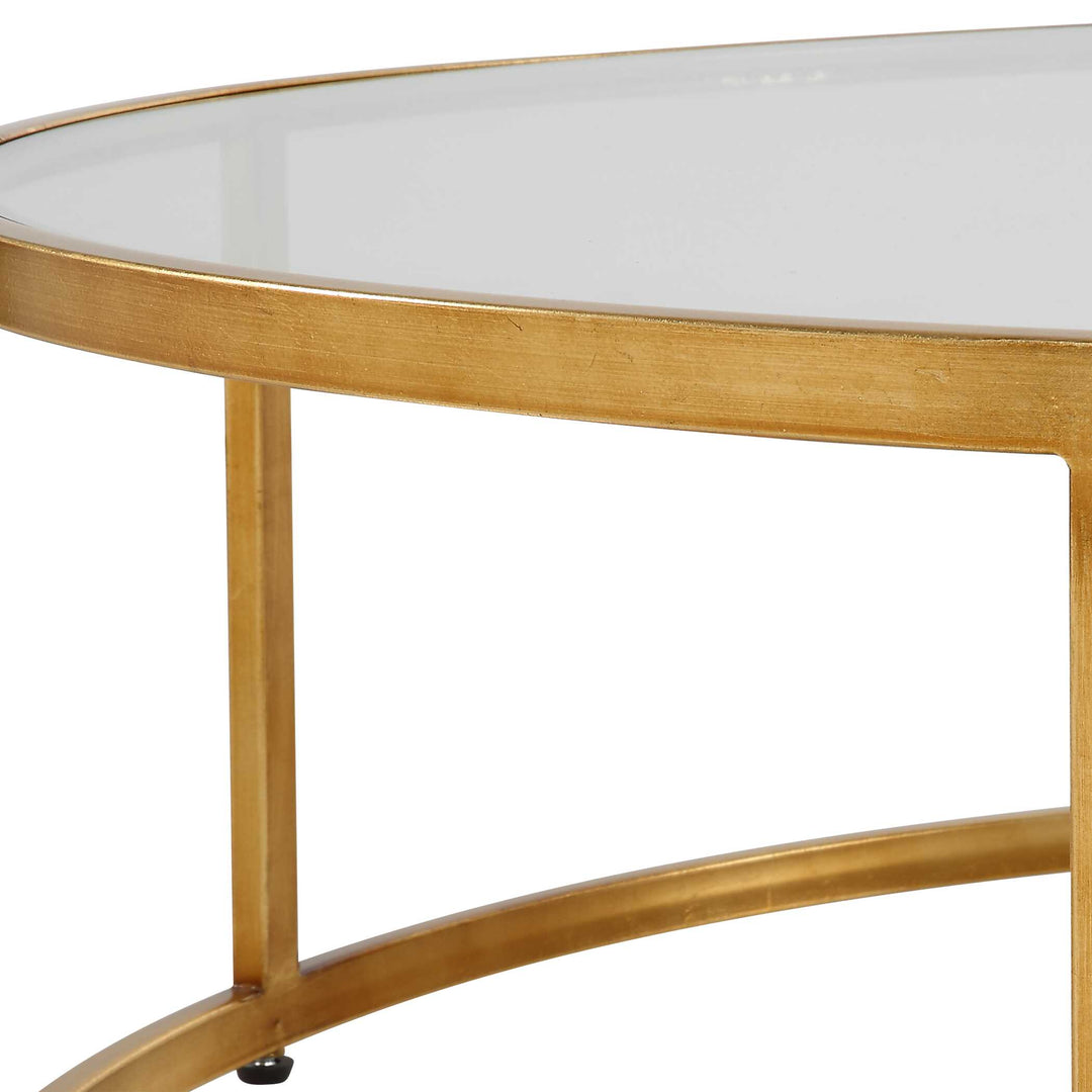 American Home Furniture Uttermost Radius Modern Circular Coffee Table