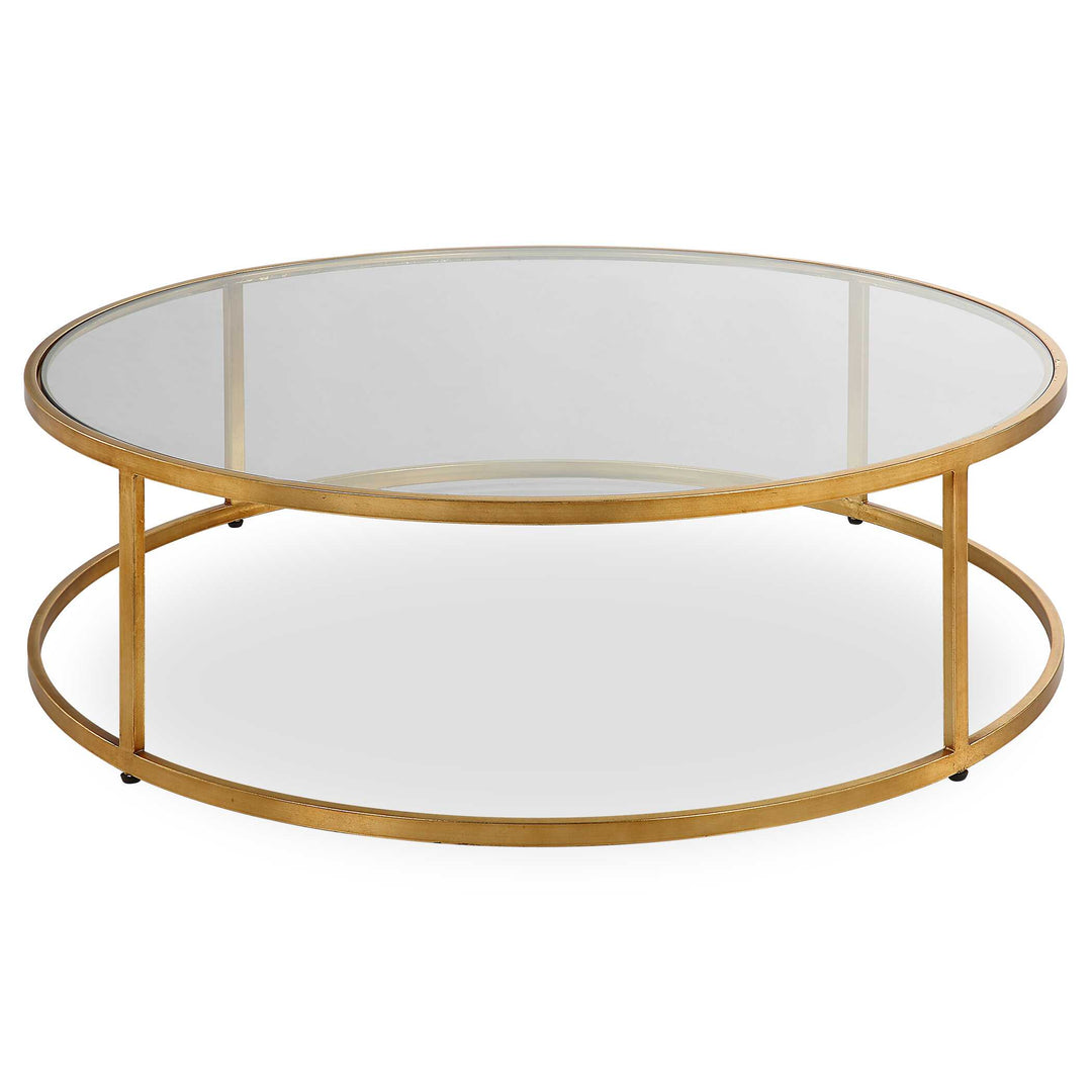 American Home Furniture Uttermost Radius Modern Circular Coffee Table