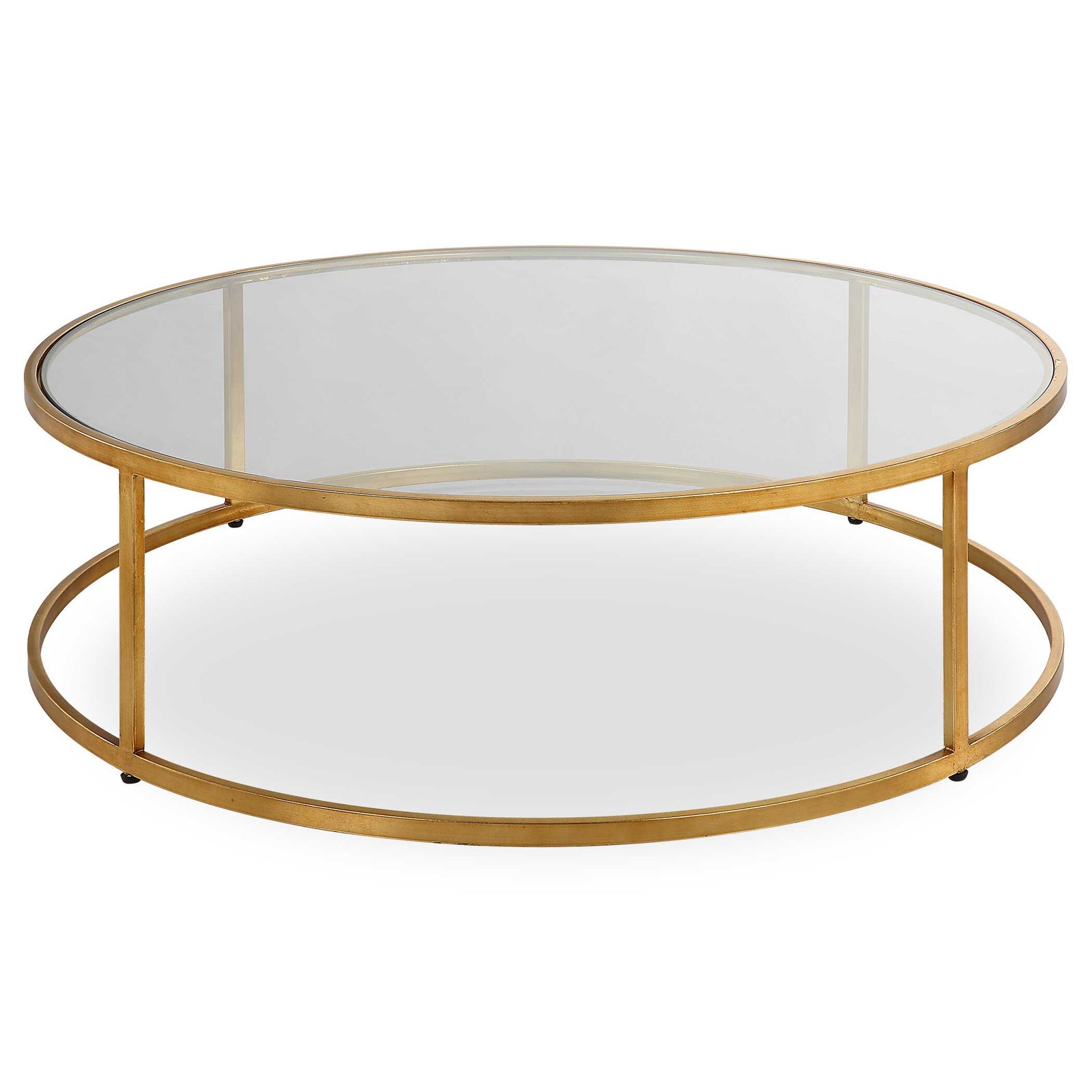 American Home Furniture Uttermost Radius Modern Circular Coffee Table